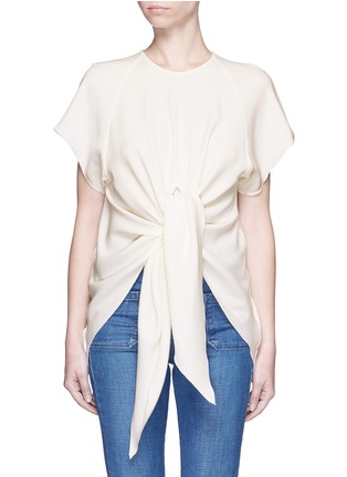 Main View - Click To Enlarge - ELLERY - 'Kitty' tie front crepe top