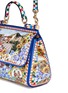 Detail View - Click To Enlarge - - - 'Miss Sicily' medium Carretto artwork print Dauphine leather satchel