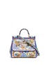 Main View - Click To Enlarge - - - 'Miss Sicily' medium Carretto artwork print Dauphine leather satchel