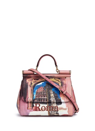 Main View - Click To Enlarge - - - 'Miss Sicily' medium Roma print Dauphine leather satchel