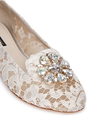 Detail View - Click To Enlarge - - - Jewel brooch Taormina lace flats