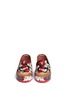 Front View - Click To Enlarge - - - Floral print brocade flatform espadrille slip-ons