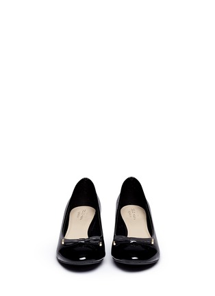 Front View - Click To Enlarge - COLE HAAN - 'Kelsey' bow waterproof leather pumps