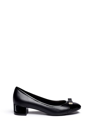 Main View - Click To Enlarge - COLE HAAN - 'Kelsey' bow waterproof leather pumps