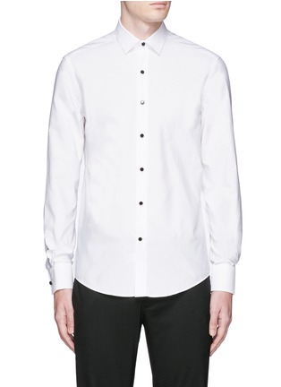 Main View - Click To Enlarge - LANVIN - Glass crystal button tuxedo shirt