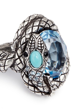 Detail View - Click To Enlarge - LANVIN - 'Lucrezia' glass crystal snake ring