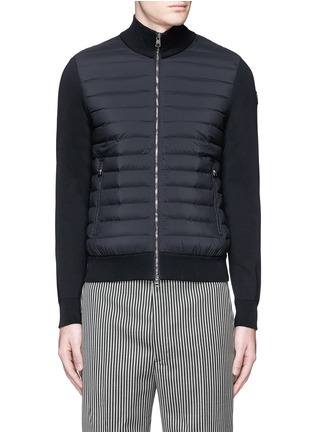 Main View - Click To Enlarge - MONCLER - Quilted down front zip cardigan