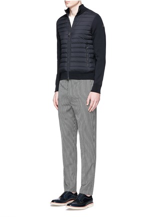 Figure View - Click To Enlarge - MONCLER - Quilted down front zip cardigan