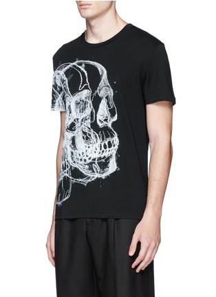 Front View - Click To Enlarge - ALEXANDER MCQUEEN - Skull sketch print T-shirt