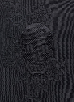 Detail View - Click To Enlarge - ALEXANDER MCQUEEN - Floral skull jacquard organic cotton sweatshirt