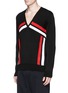 Front View - Click To Enlarge - ALEXANDER MCQUEEN - Stripe intarsia cotton sweater