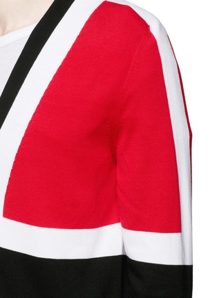 Detail View - Click To Enlarge - ALEXANDER MCQUEEN - Colourblock intarsia cotton sweater