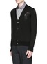 Front View - Click To Enlarge - ALEXANDER MCQUEEN - Dripping flower embroidery cardigan