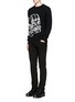 Figure View - Click To Enlarge - ALEXANDER MCQUEEN - Skull sketch intarsia wool-cashmere sweater