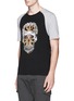 Front View - Click To Enlarge - ALEXANDER MCQUEEN - Collage skull print mock raglan T-shirt