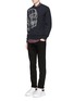 Figure View - Click To Enlarge - ALEXANDER MCQUEEN - Skull sketch embroidery organic cotton sweatshirt