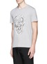 Front View - Click To Enlarge - ALEXANDER MCQUEEN - Porcelain skull print T-shirt