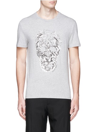 Main View - Click To Enlarge - ALEXANDER MCQUEEN - Porcelain skull print T-shirt