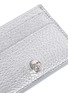 Detail View - Click To Enlarge - ALEXANDER MCQUEEN - Skull metallic leather card holder