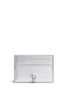 Main View - Click To Enlarge - ALEXANDER MCQUEEN - Skull metallic leather card holder