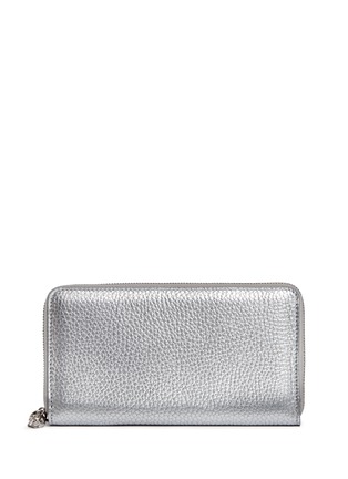Main View - Click To Enlarge - ALEXANDER MCQUEEN - Skull charm leather continental wallet