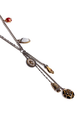 Detail View - Click To Enlarge - ALEXANDER MCQUEEN - Vintage effect charm necklace
