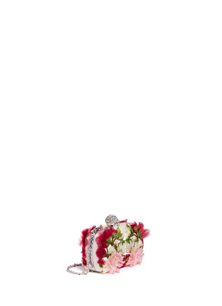Figure View - Click To Enlarge - ALEXANDER MCQUEEN - Classic skull exploding flower box clutch