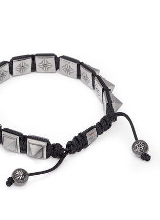  - SHAMBALLA JEWELS - 'Pyramid' black diamond 18k gold bracelet