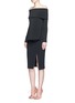 Figure View - Click To Enlarge - 72723 - Grosgrain waist neoprene pencil skirt