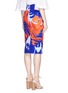 Back View - Click To Enlarge - 72723 - Palm print front split pencil skirt
