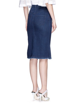 Back View - Click To Enlarge - 72723 - Button front denim skirt