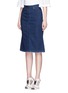 Front View - Click To Enlarge - 72723 - Button front denim skirt
