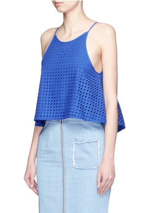Front View - Click To Enlarge - 72723 - Broderie anglaire flare camisole top