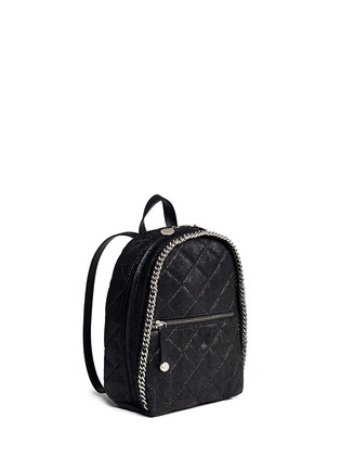 Front View - Click To Enlarge - STELLA MCCARTNEY - 'Falabella' mini quilted chain backpack