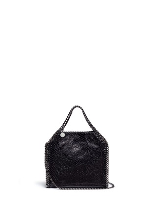 Main View - Click To Enlarge - STELLA MCCARTNEY - 'Falabella' mini alter snakeskin crossbody chain tote