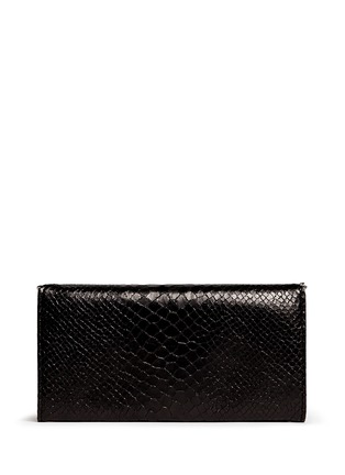Back View - Click To Enlarge - STELLA MCCARTNEY - 'Falabella' chain border snake effect continental wallet