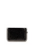 Figure View - Click To Enlarge - STELLA MCCARTNEY - 'Falabella' chain border snake effect card holder