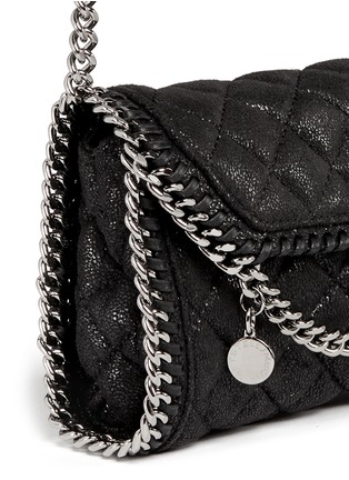 Detail View - Click To Enlarge - STELLA MCCARTNEY - 'Falabella' tiny quilted crossbody chain bag