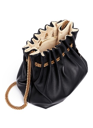 Detail View - Click To Enlarge - STELLA MCCARTNEY - 'Noma' curb chain eco leather bucket bag