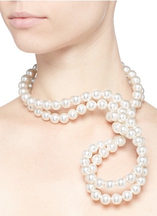Figure View - Click To Enlarge - STELLA MCCARTNEY - Swarovski pearl wire necklace