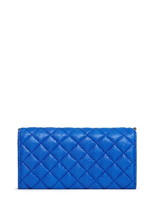 Back View - Click To Enlarge - STELLA MCCARTNEY - 'Falabella' quilted faux shaggy deer continental wallet