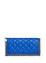 Main View - Click To Enlarge - STELLA MCCARTNEY - 'Falabella' quilted faux shaggy deer continental wallet