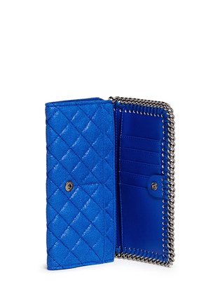 Figure View - Click To Enlarge - STELLA MCCARTNEY - 'Falabella' quilted faux shaggy deer continental wallet