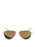 Main View - Click To Enlarge - OLIVER PEOPLES - 'Benedict' double bridge aviator sunglasses