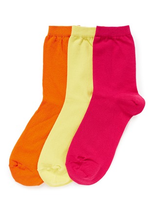 Main View - Click To Enlarge - HANSEL FROM BASEL - 'Warm' crew socks 3-pair pack