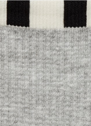 Detail View - Click To Enlarge - HANSEL FROM BASEL - 'Norm' stripe cuff anklet socks 2-pair pack