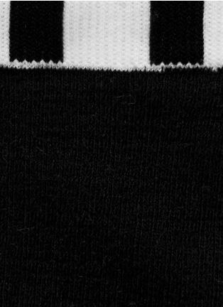 Detail View - Click To Enlarge - HANSEL FROM BASEL - 'Norm' stripe cuff anklet socks 2-pair pack