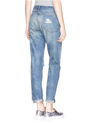 Back View - Click To Enlarge - RAG & BONE - 'Boyfriend' splotched distressed jeans