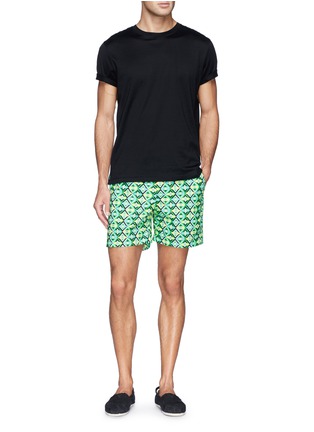 Figure View - Click To Enlarge - ORLEBAR BROWN - 'Bulldog Pucci' cotton mid-length swim shorts
