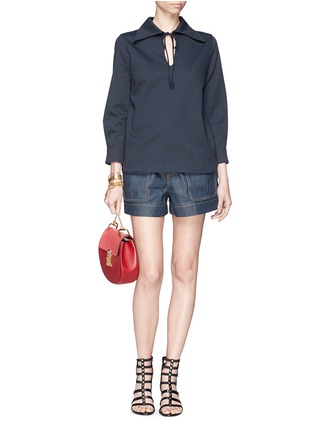 Figure View - Click To Enlarge - CHLOÉ - Cotton twill blouse